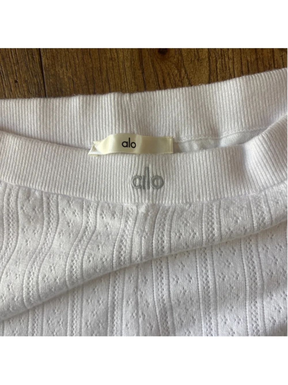 Alo yoga pointelle sweater be mine hot shorts size S
